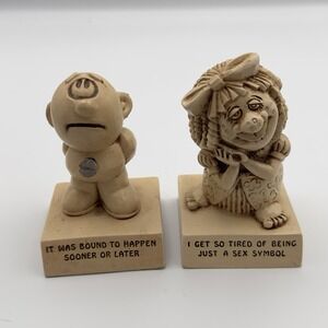 VTG Lot Of 2 PAULA FIGURINE 1964 & 1969 HAPPEN SOONER OR LATER JUST A SEX SYMBOL